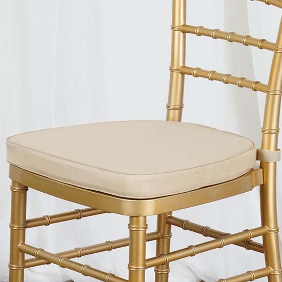 2" Thick Wedding Party Chiavari Chair Cushion, Gold