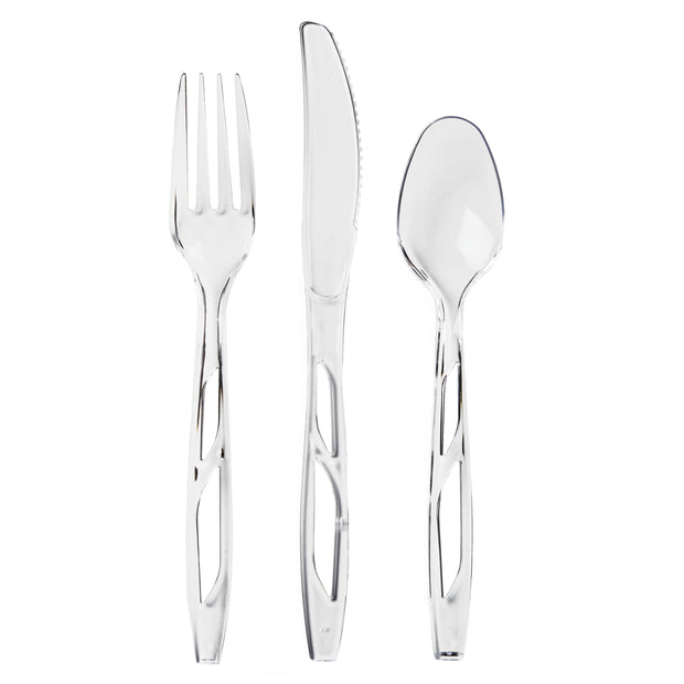 Premium Assorted Clear Cutlery, 192 Count